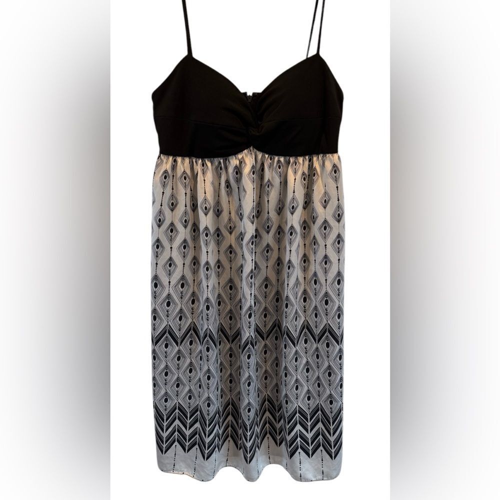 Maggy London Cream and Black Midi Dress - Picture 3 of 6